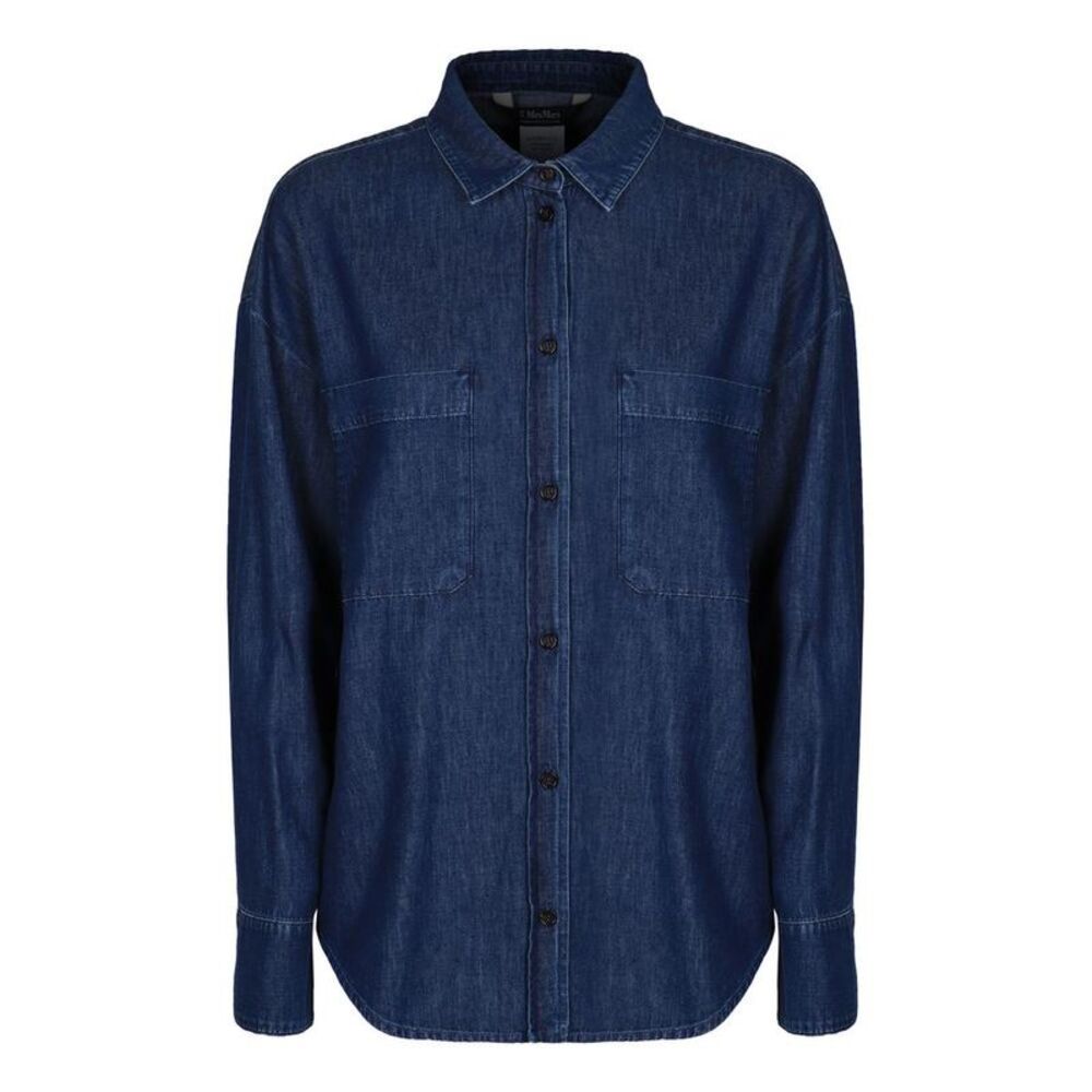 S MAX MARA Denim Shirt Women DENIM T-Shirts & Tops